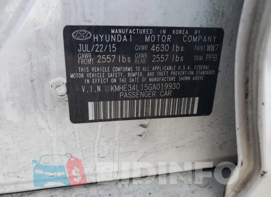 KMHE34L15GA019930 Photo# 13