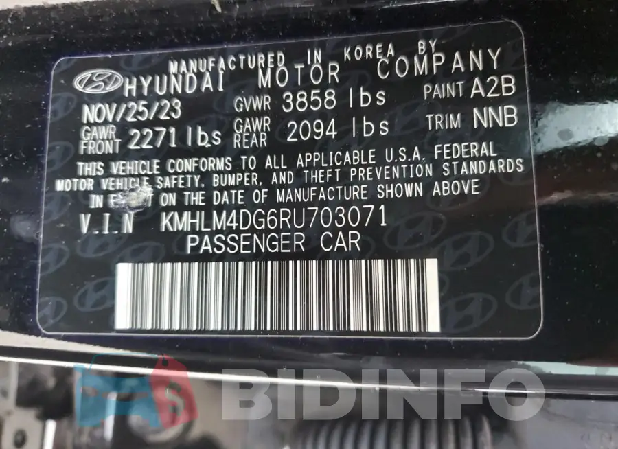 KMHLM4DG6RU703071 Photo# 12