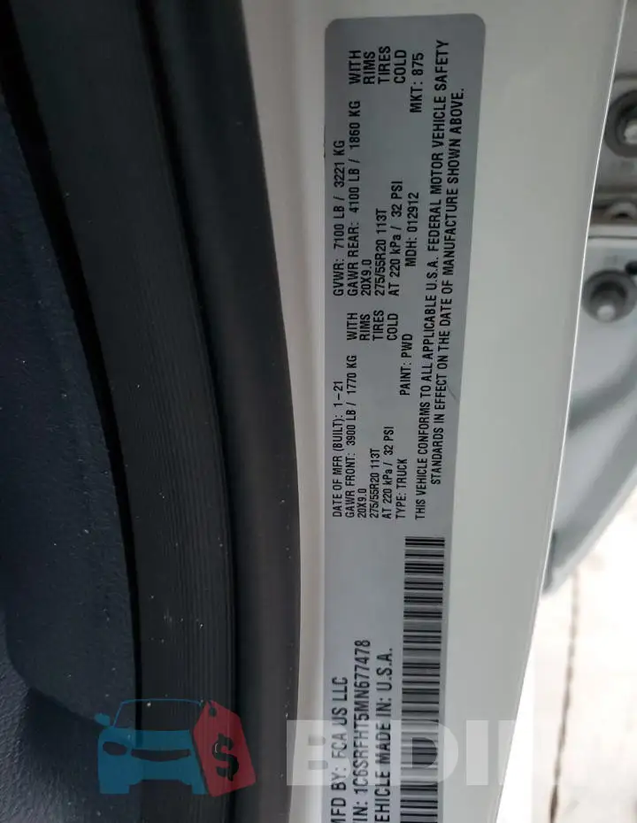 1C6SRFHT5MN677478 Photo# 13