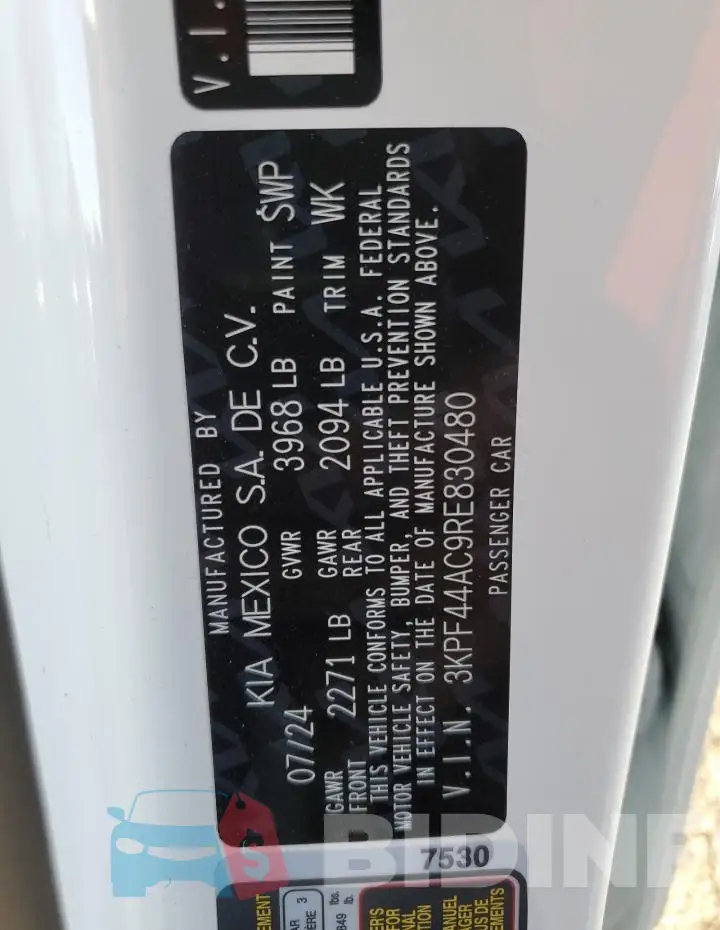 3KPF44AC9RE830480 Photo# 13