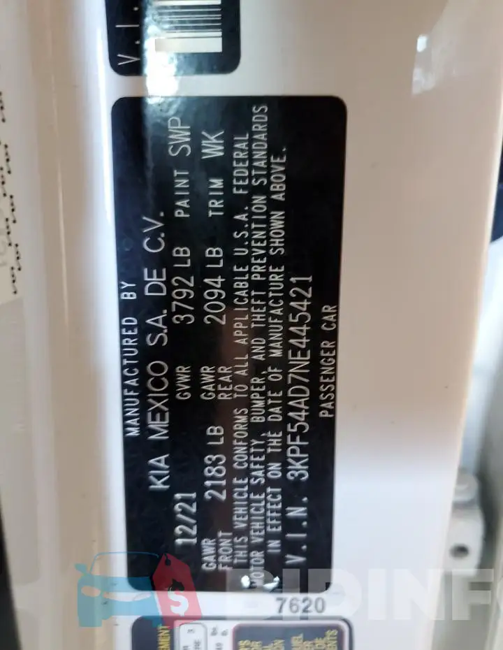 3KPF54AD7NE445421 Photo# 13