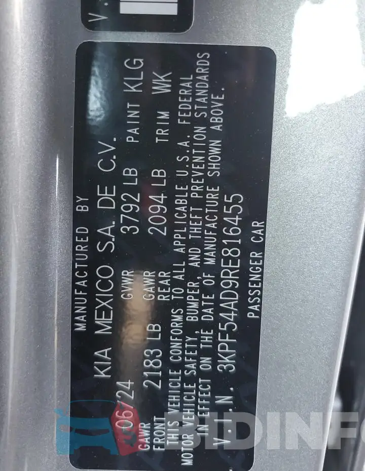 3KPF54AD9RE816455 Photo# 13