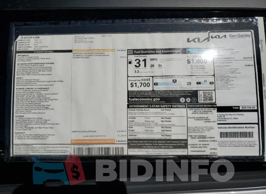 KNDEU2AA5S7696345 Photo# 13