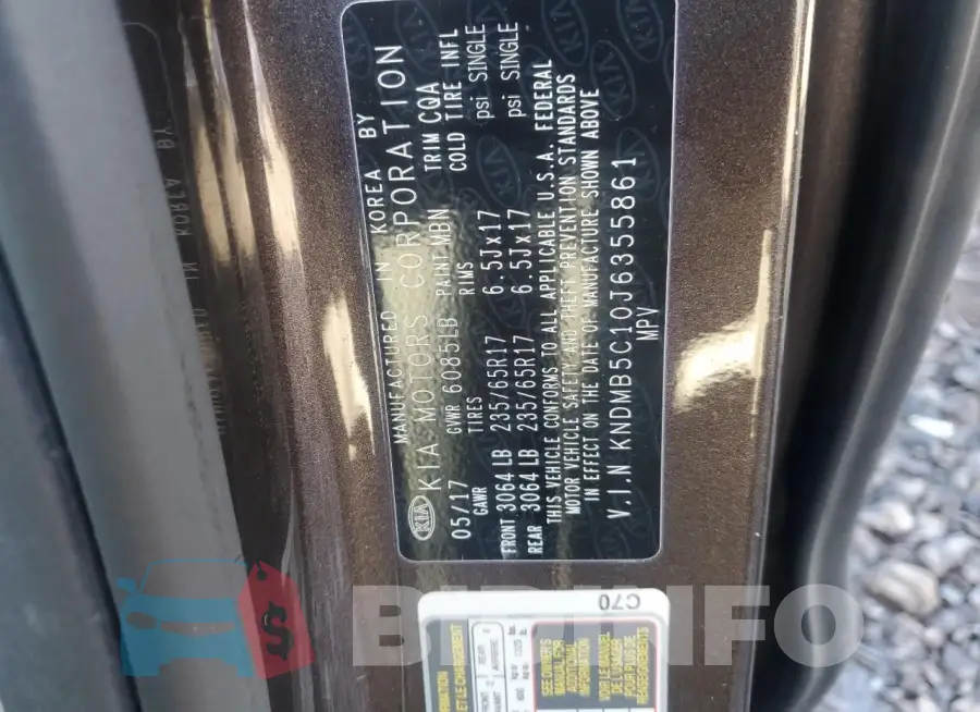 KNDMB5C10J6355861 Photo# 13
