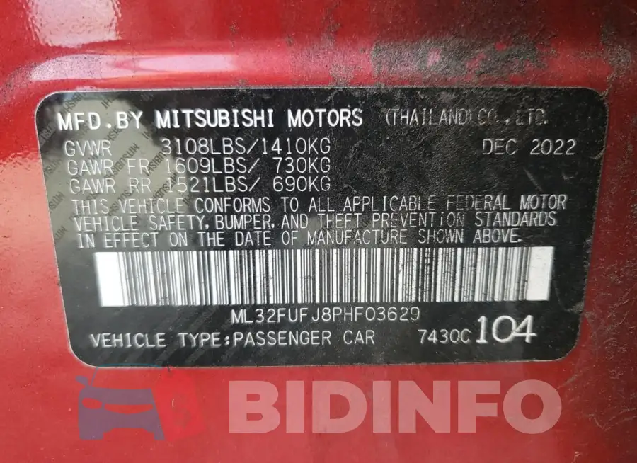 ML32FUFJ8PHF03629 Photo# 12