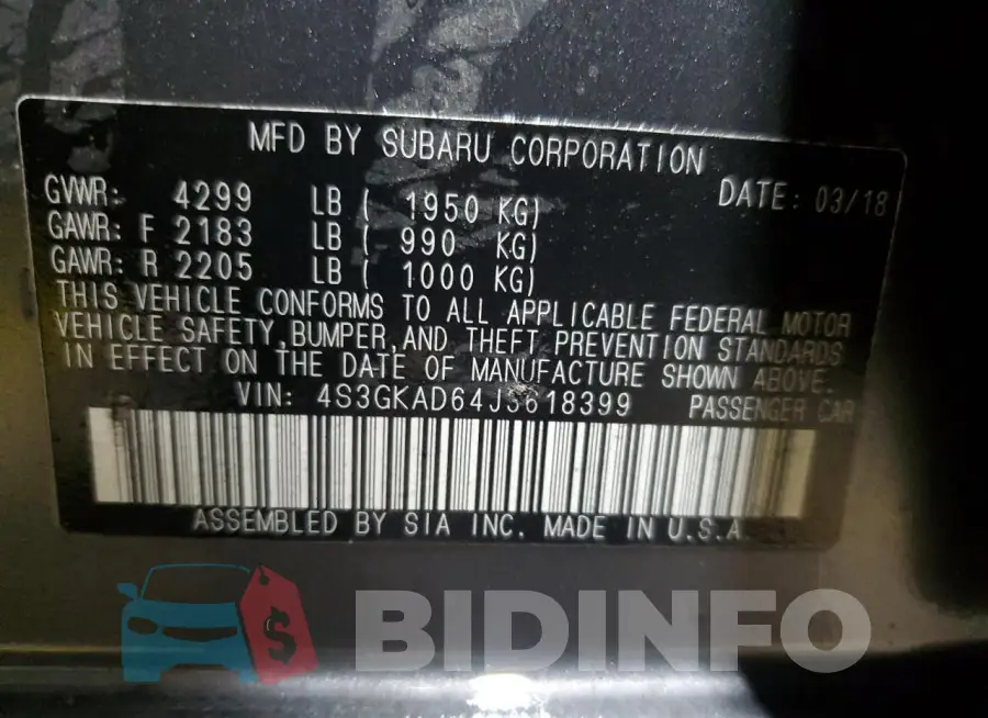4S3GKAD64J3618399 Photo# 12