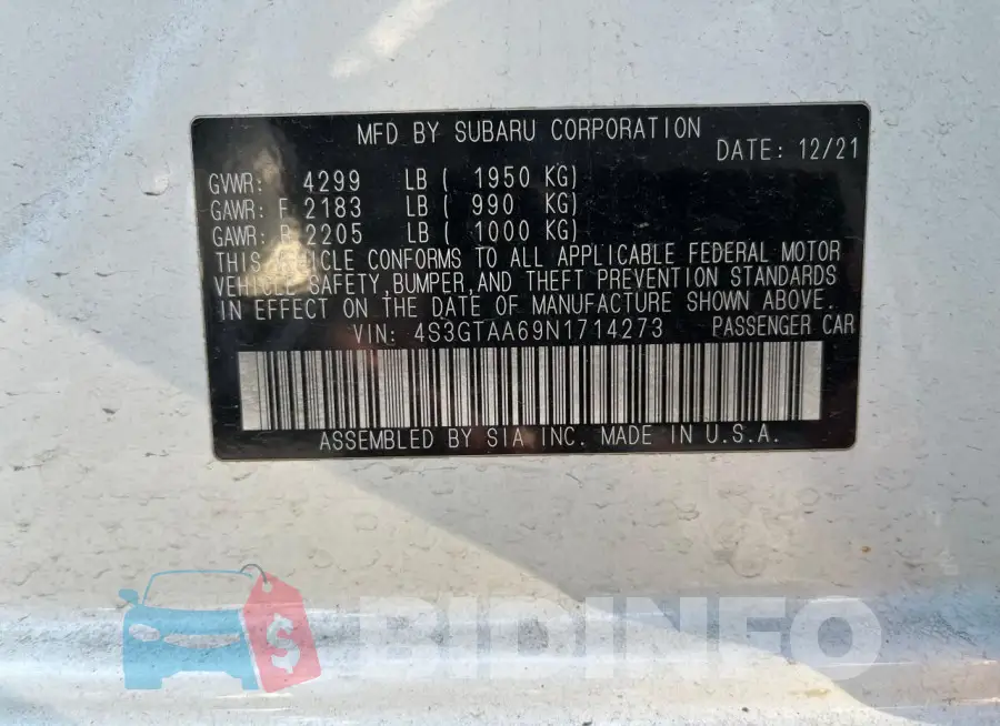 4S3GTAA69N1714273 Photo# 10