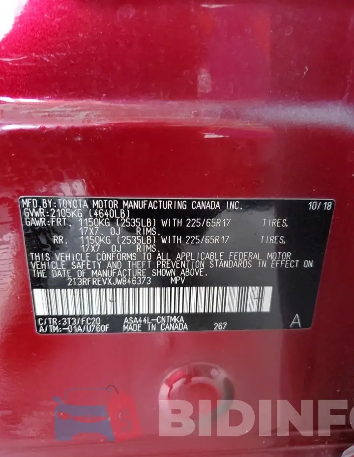 2T3RFREVXJW846373 Photo# 12