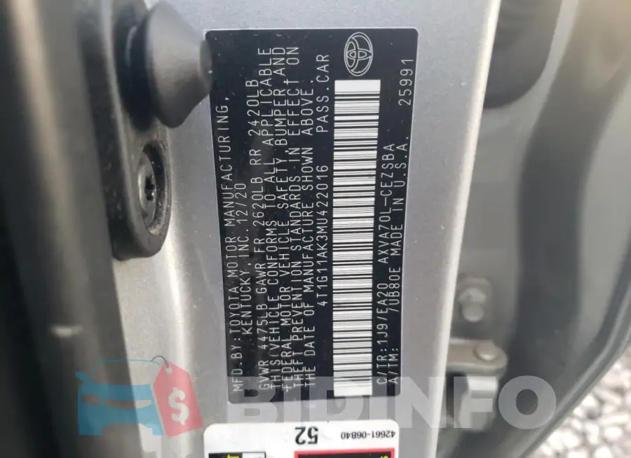 4T1G11AK3MU422016 Photo# 12