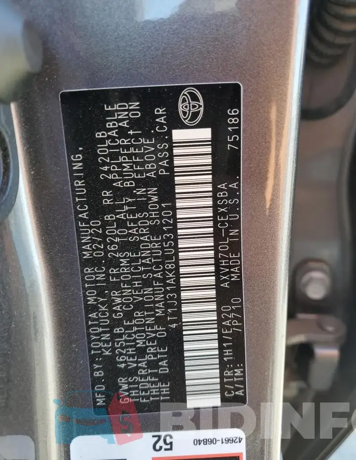 4T1J31AK8LU531201 Photo# 12
