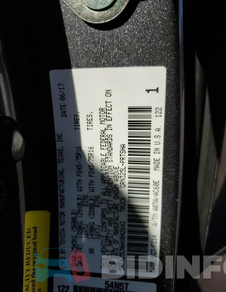 5TFAZ5CN6HX042643 Photo# 12