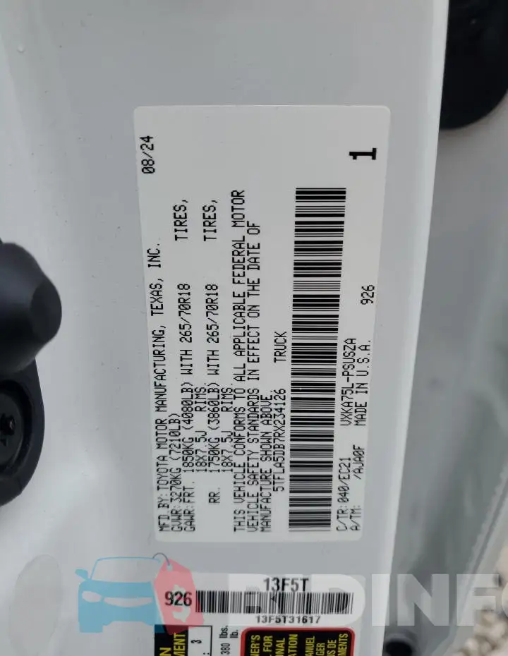 5TFLA5DB7RX234126 Photo# 12