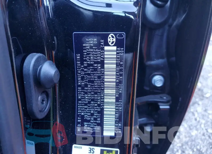 5YFB4MDE4RP226748 Photo# 12