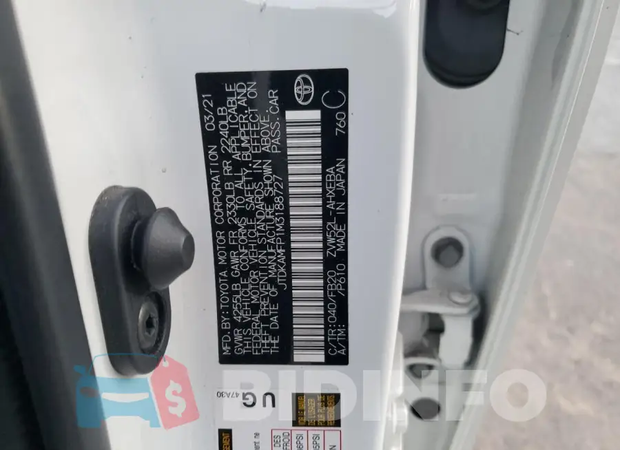 JTDKAMFP1M3188727 Photo# 12