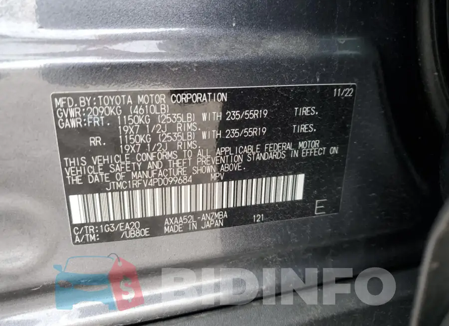 JTMC1RFV4PD099684 Photo# 13