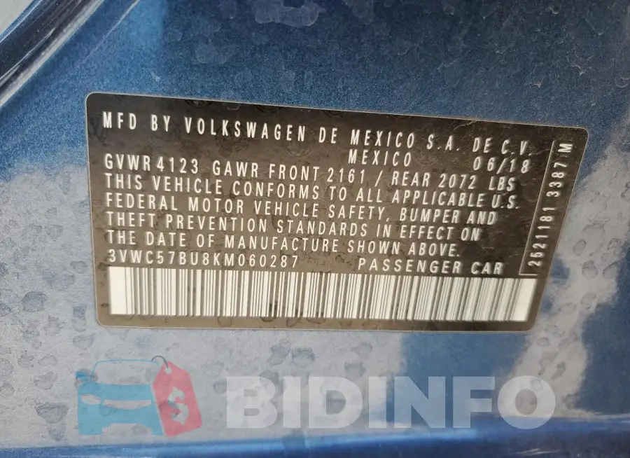 3VWC57BU8KM060287 Photo# 13