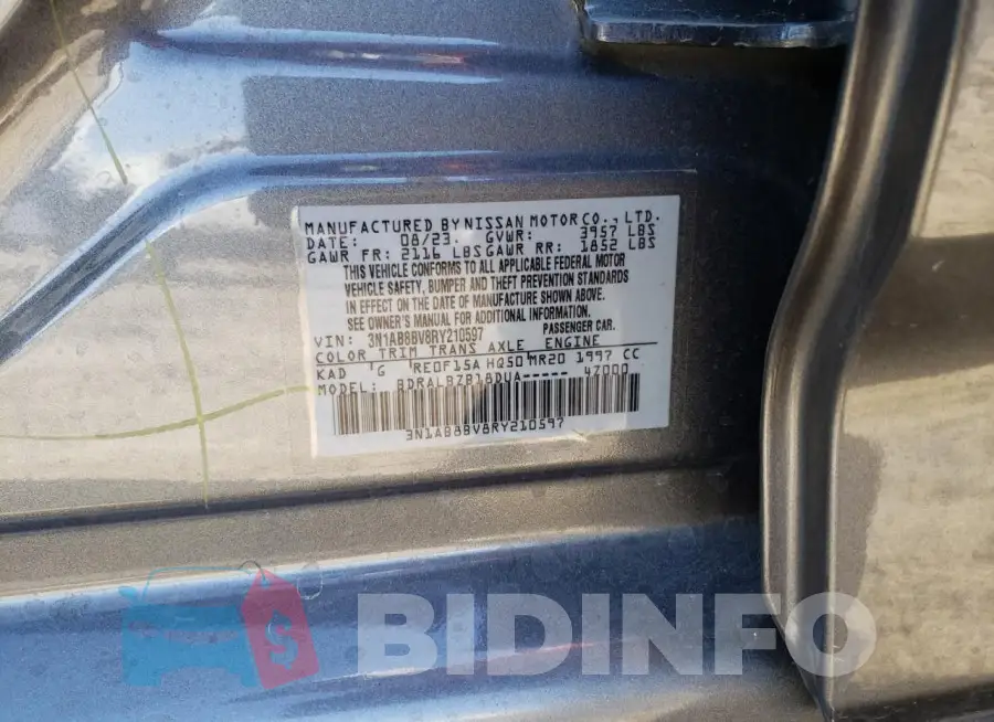 3N1AB8BV8RY210597 Photo# 12