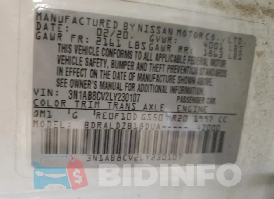 3N1AB8CV2LY230107 Photo# 12