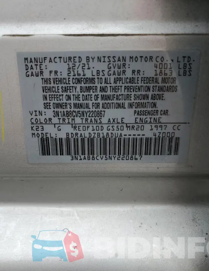 3N1AB8CV5NY220867 Photo# 12