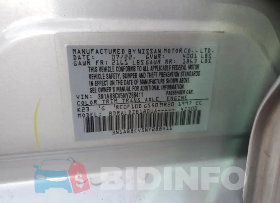 3N1AB8CV5NY288411 Photo# 12