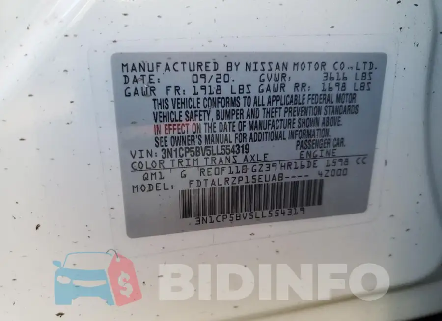 3N1CP5BV5LL554319 Photo# 13