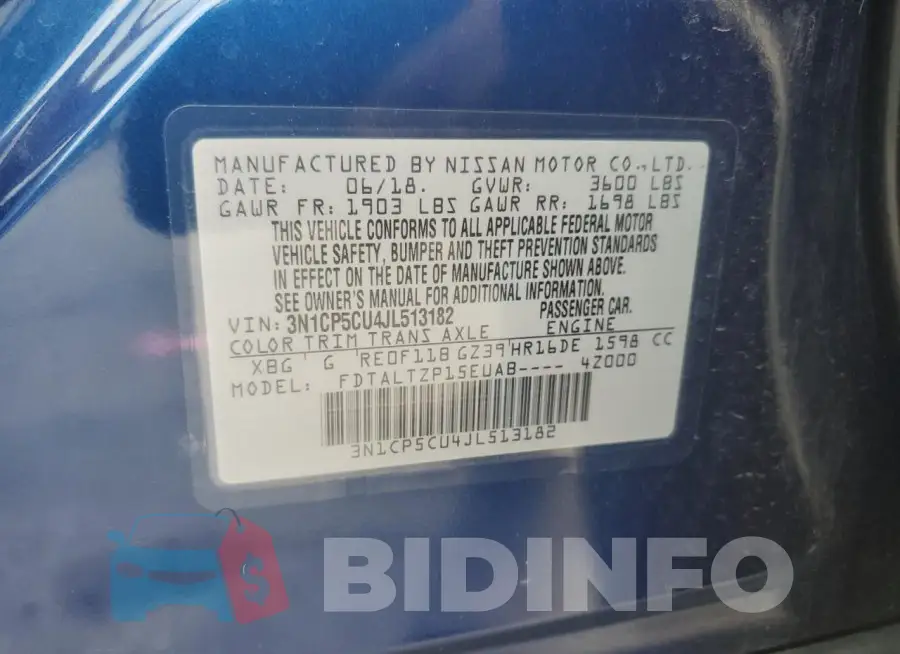 3N1CP5CU4JL513182 Photo# 13