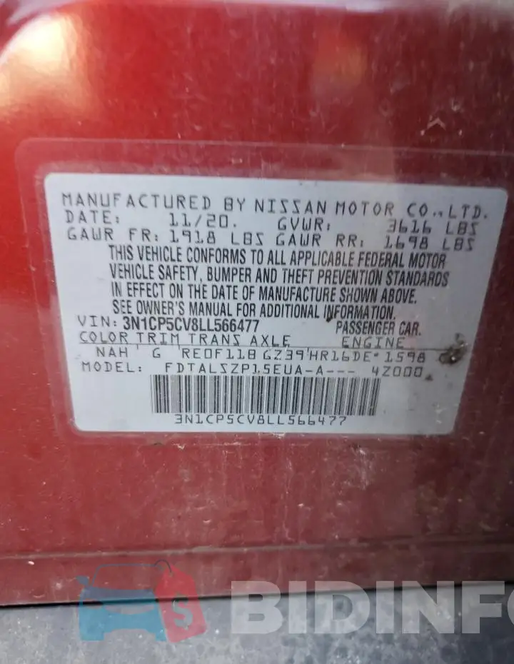 3N1CP5CV8LL566477 Photo# 13