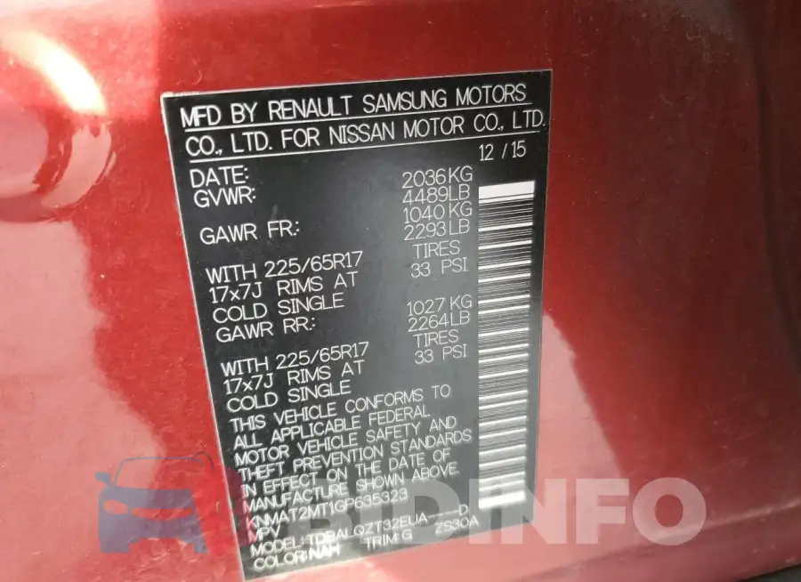 KNMAT2MT1GP635323 Photo# 14