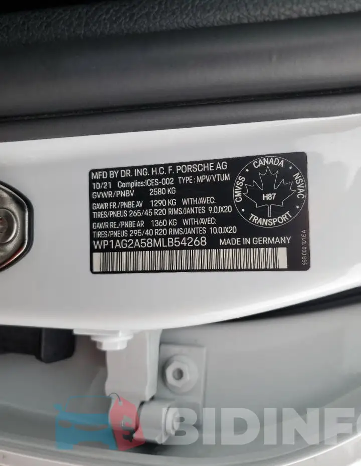 WP1AG2A58MLB54268 Photo# 14