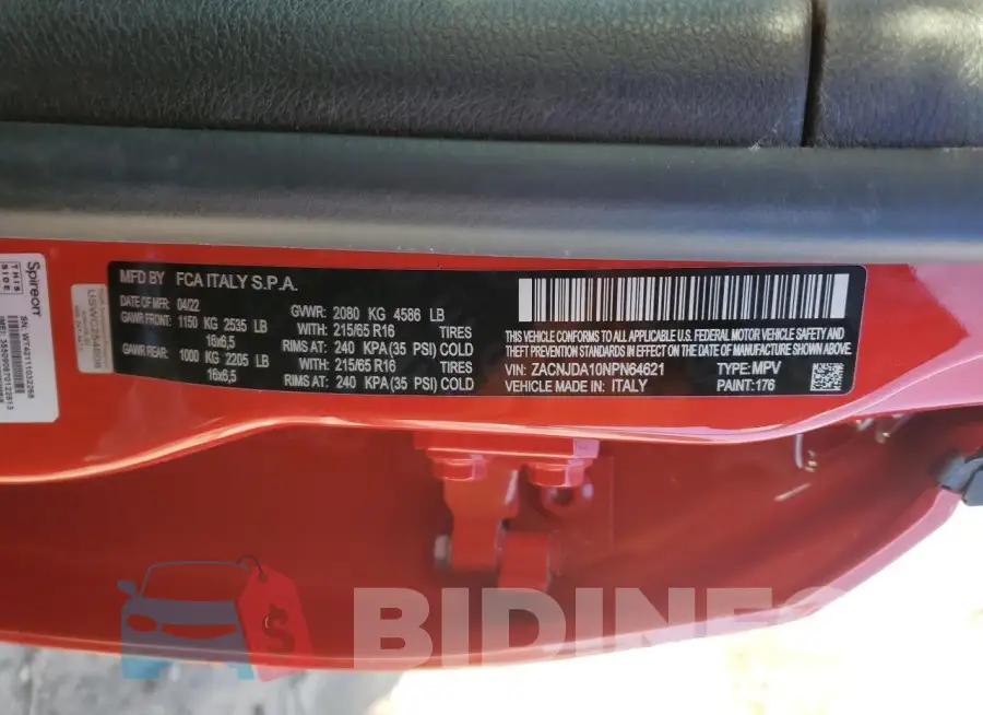ZACNJDA10NPN64621 Photo# 13