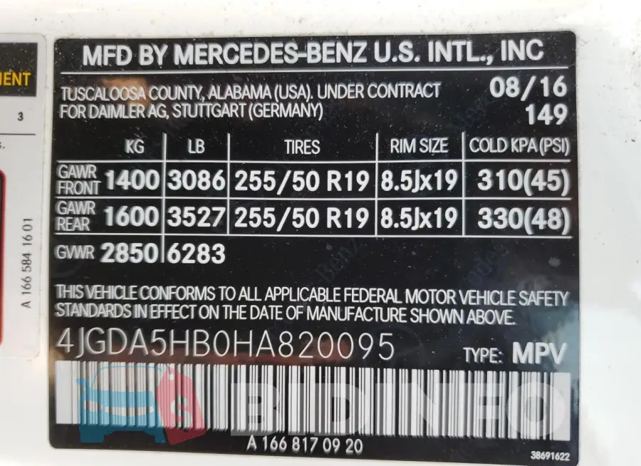4JGDA5HB0HA820095 Photo# 13