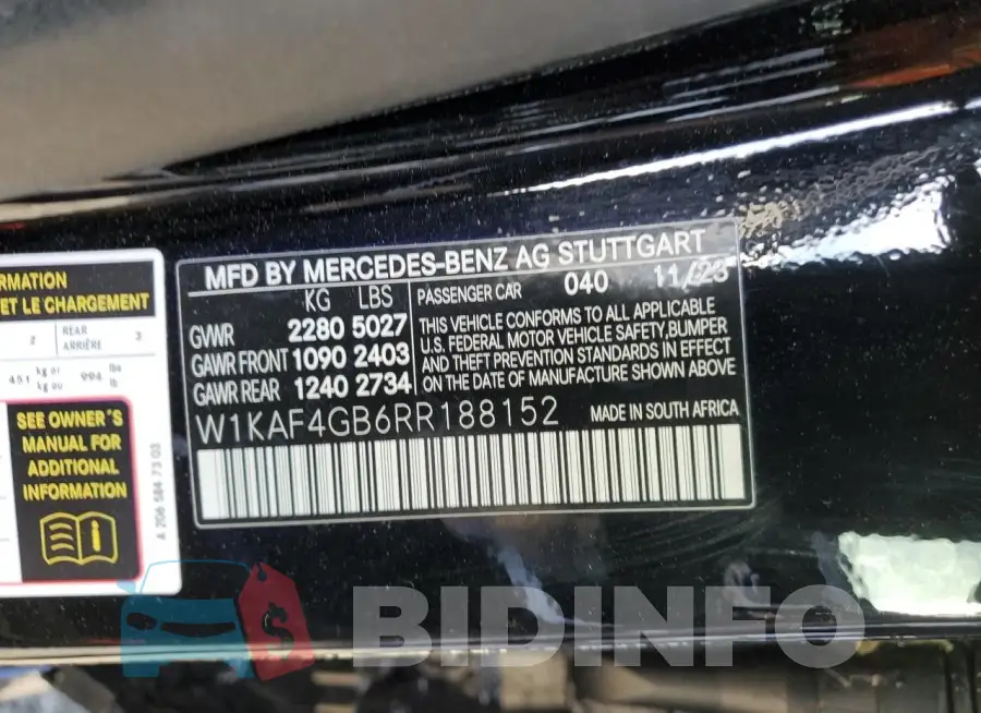 W1KAF4GB6RR188152 Photo# 12