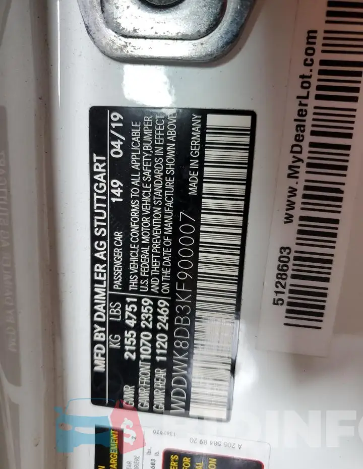 WDDWK8DB3KF900007 Photo# 12