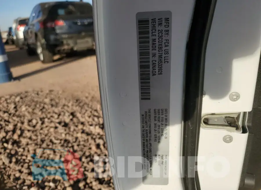 2C3CDXBG7MH533926 Photo# 12