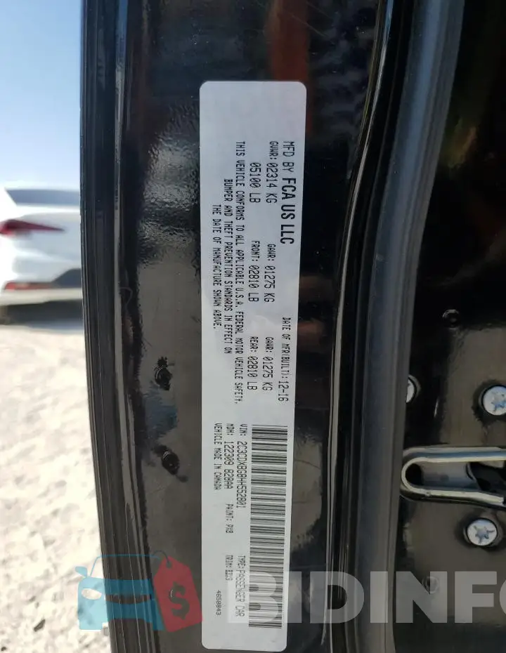 2C3CDXBG8HH552801 Photo# 12