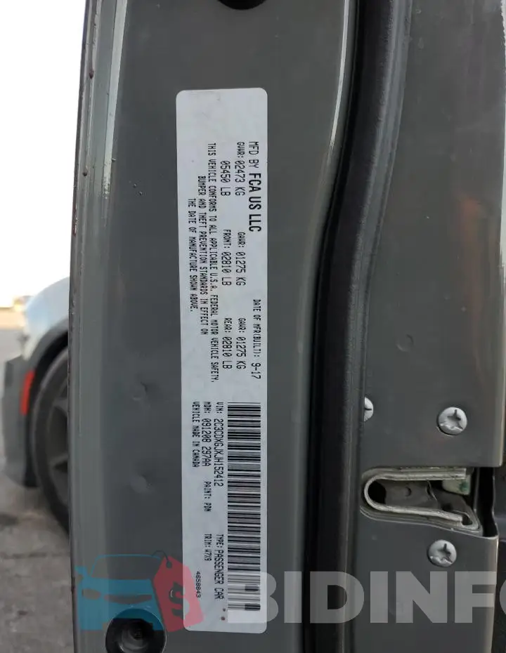 2C3CDXGJXJH152412 Photo# 12