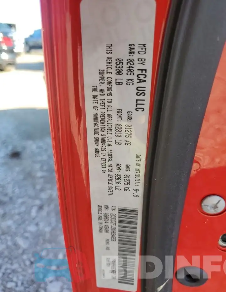 2C3CDZFJ3KH694658 Photo# 13