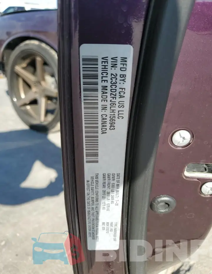 2C3CDZFJ6LH156943 Photo# 13