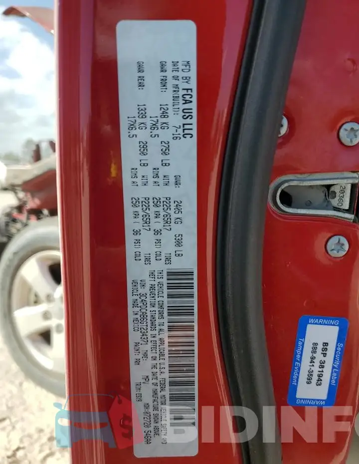 3C4PDCAB6GT234371 Photo# 14