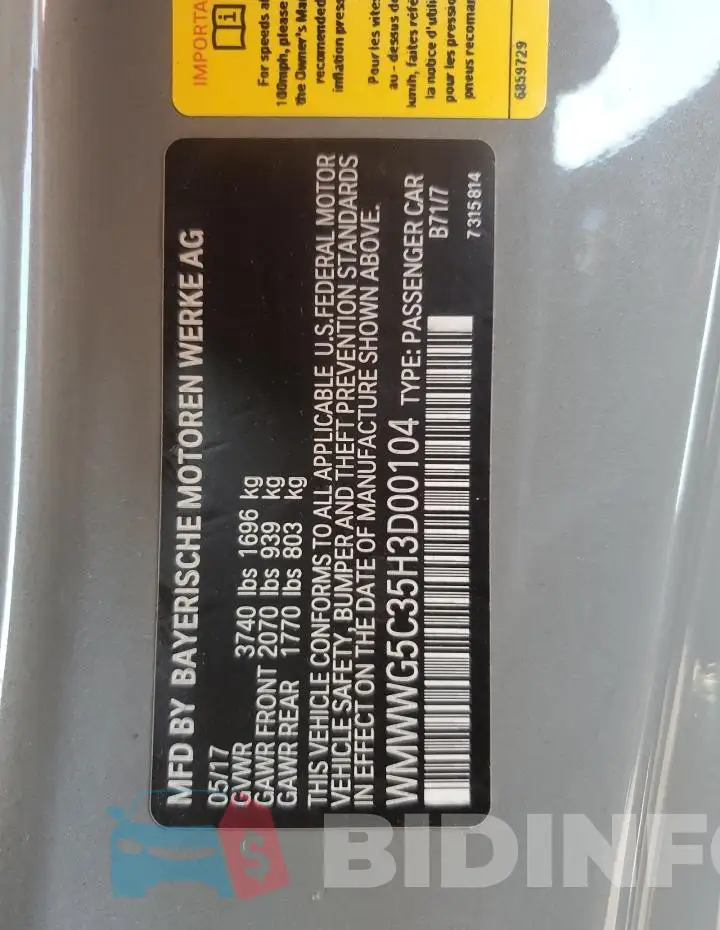 WMWWG5C35H3D00104 Photo# 13
