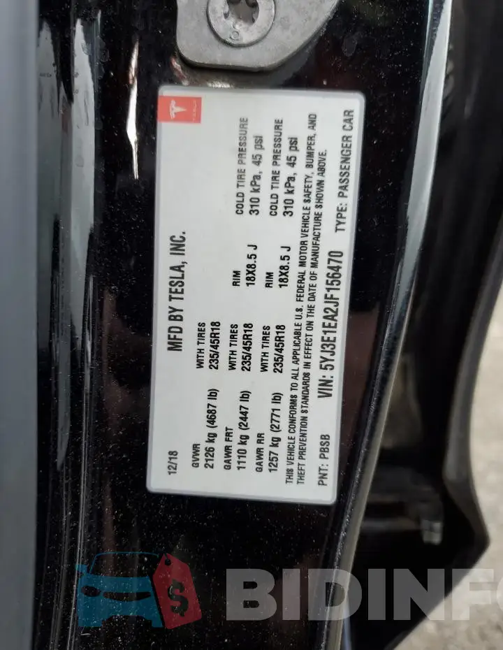 5YJ3E1EA2JF156470 Photo# 12