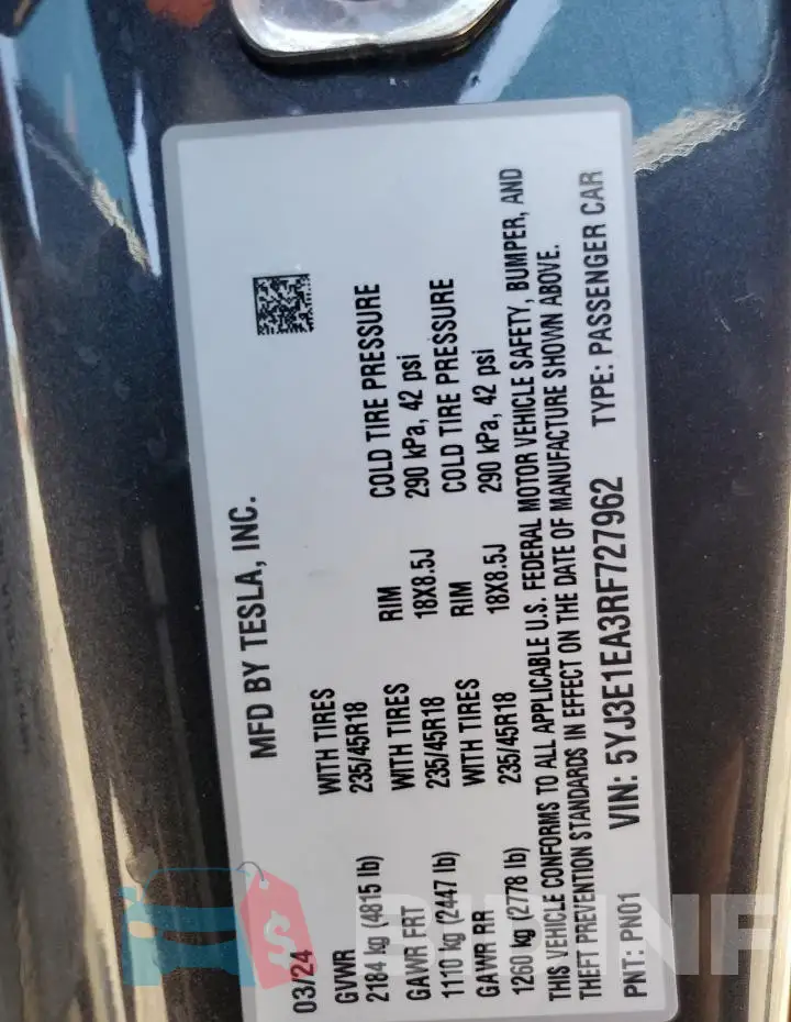 5YJ3E1EA3RF727962 Photo# 13