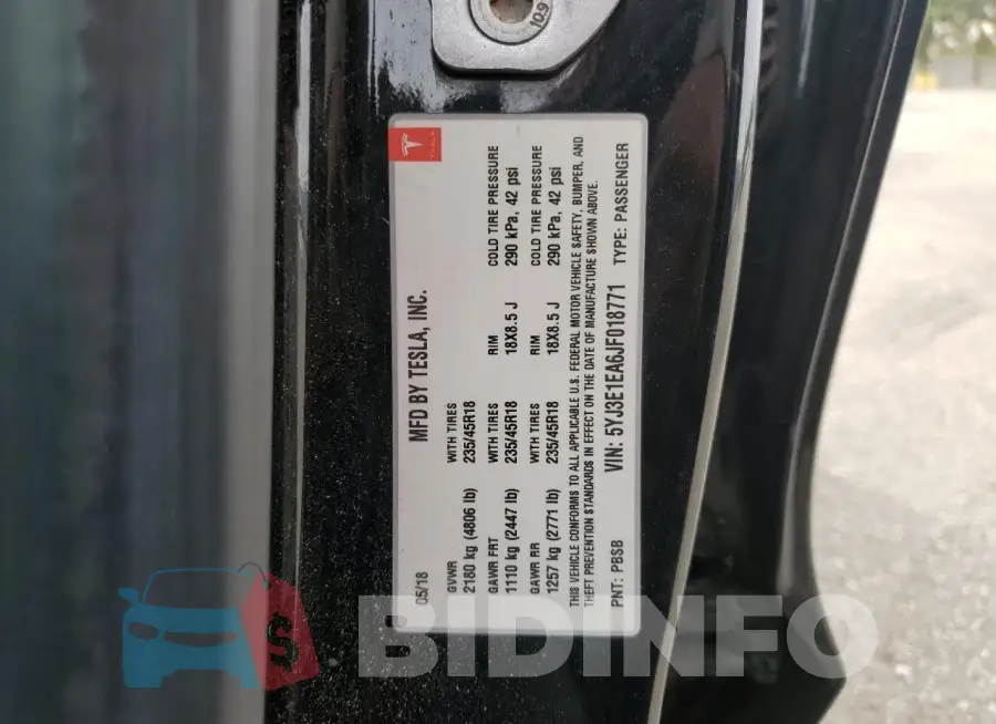 5YJ3E1EA6JF018771 Photo# 13