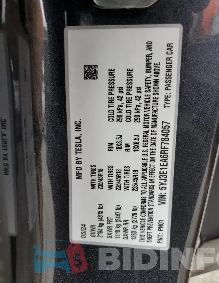 5YJ3E1EA6RF784057 Photo# 13