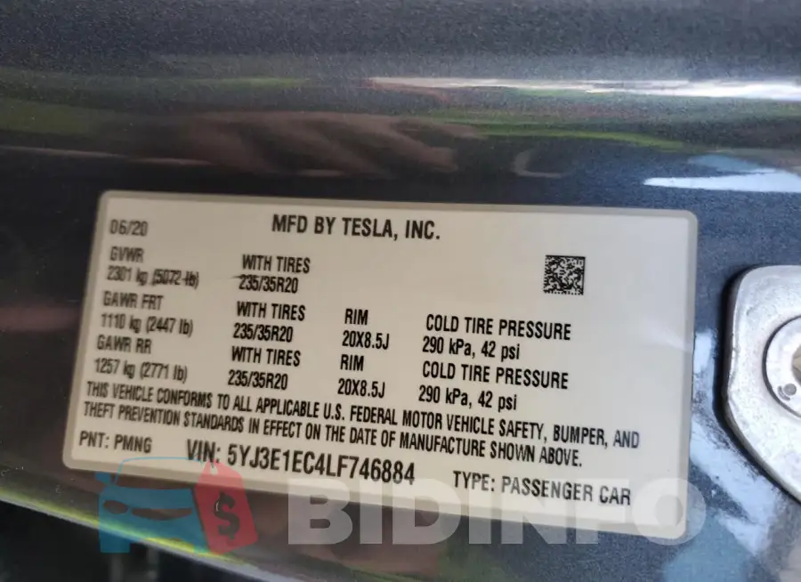 5YJ3E1EC4LF746884 Photo# 13