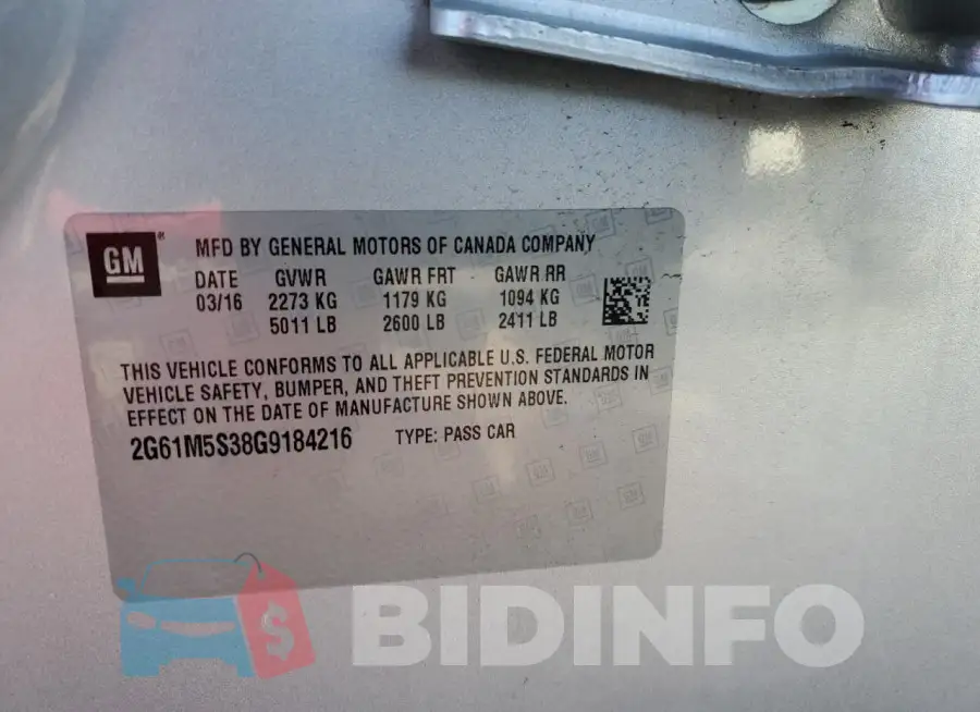 2G61M5S38G9184216 Photo# 12
