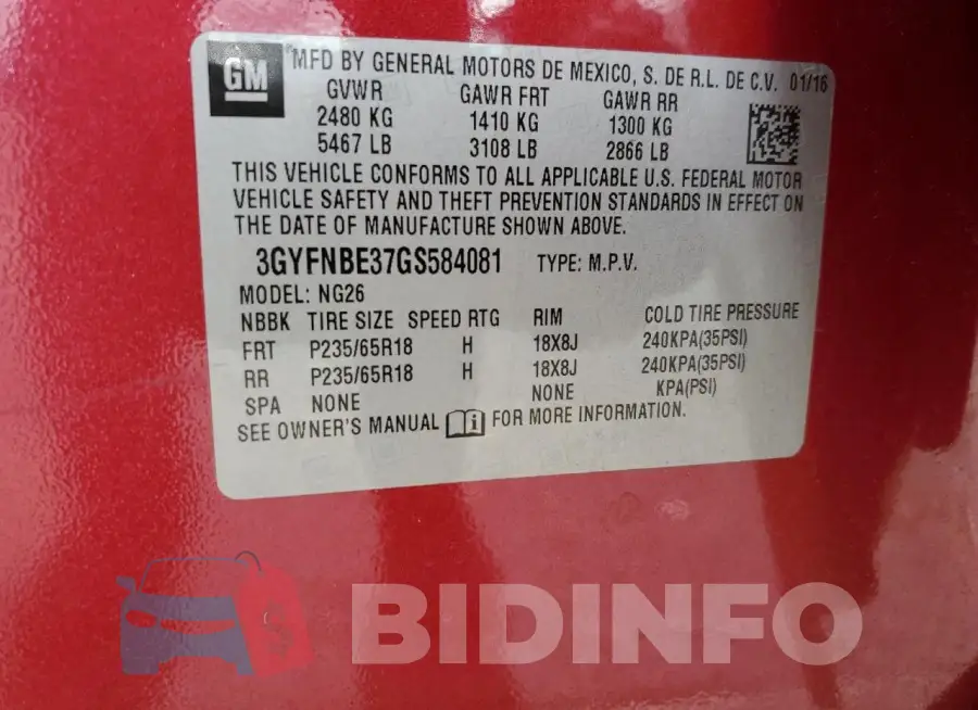3GYFNBE37GS584081 Photo# 13