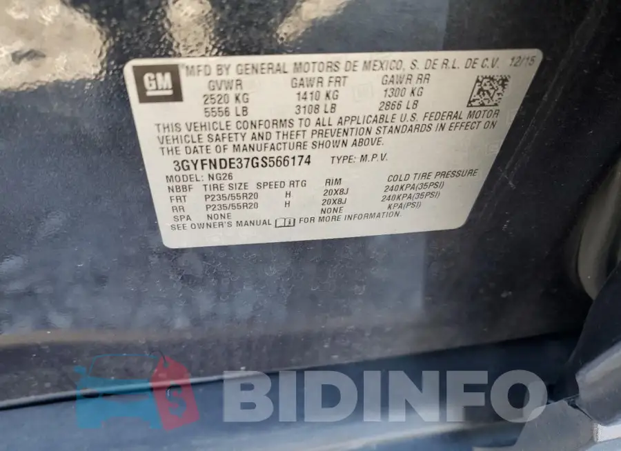 3GYFNDE37GS566174 Photo# 12