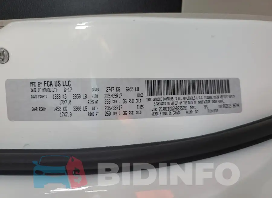 2C4RC1DG7HR835851 Photo# 13