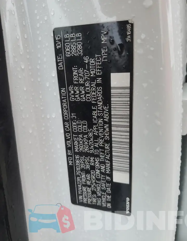 YV4A22PL7G1039616 Photo# 13